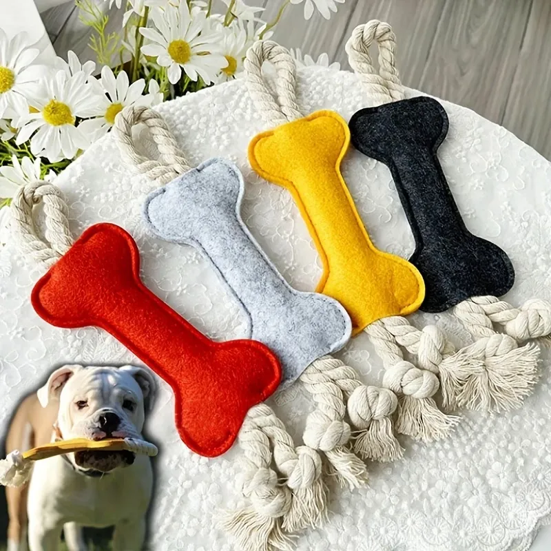 Felt Bone Dog Chew Toy