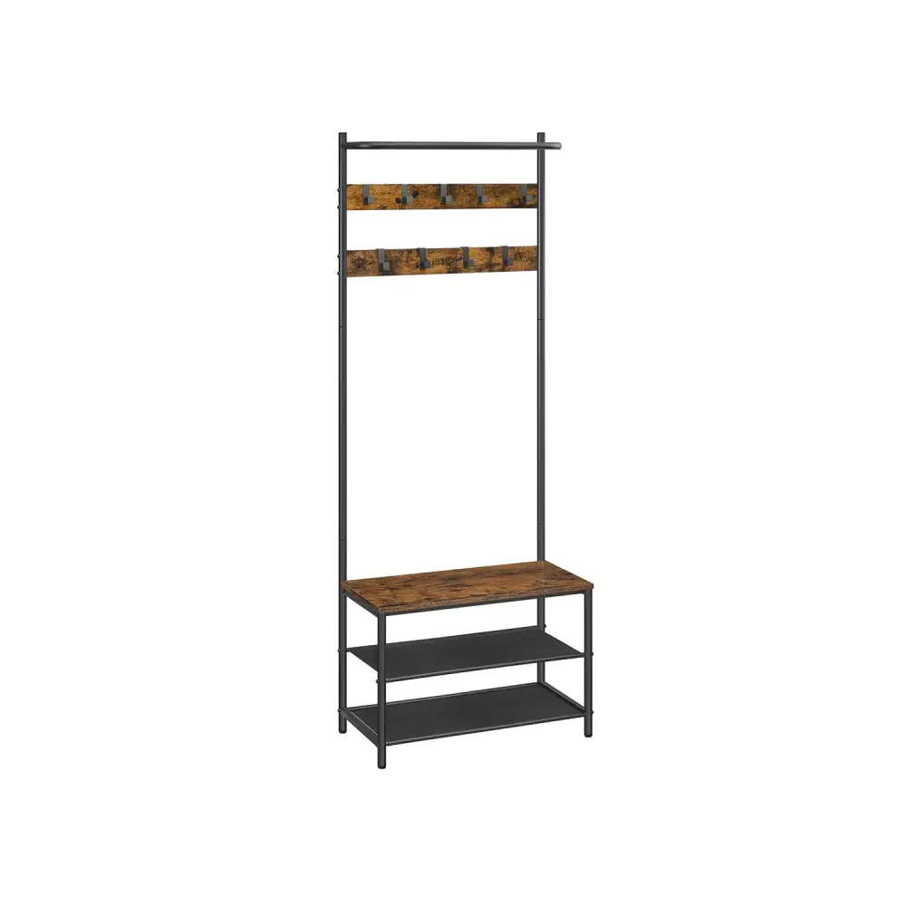 Industrial Coat Rack Shoe Organizer