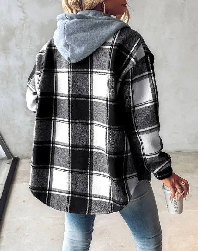 Relaxed Plaid Jacket