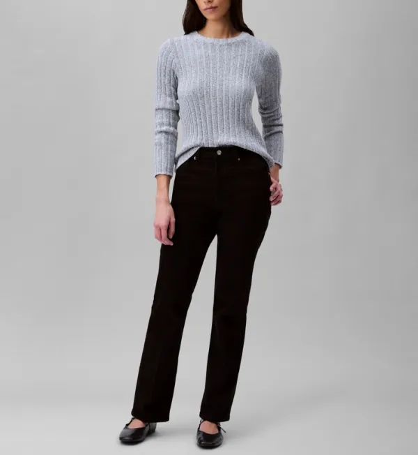 Textured Ribbed Cotton Sweater