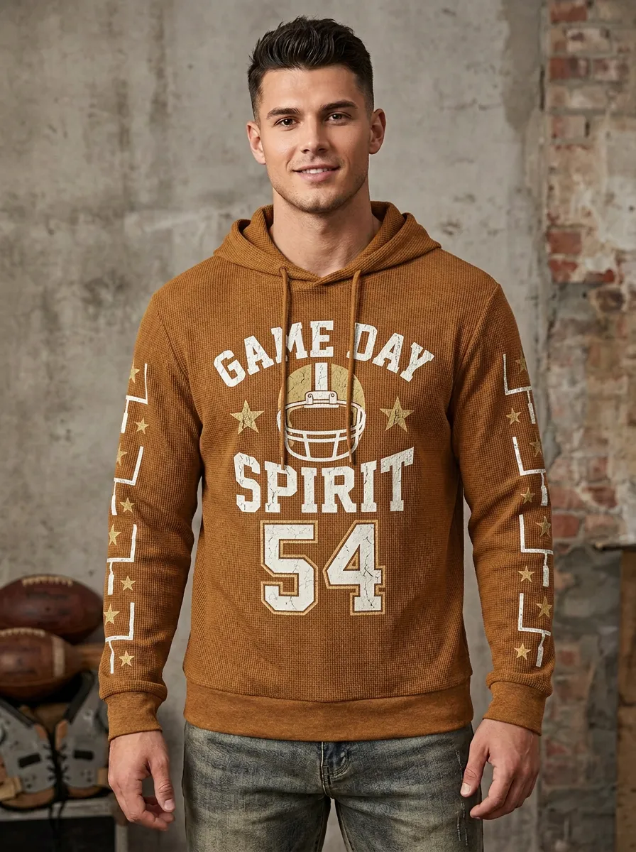 Men's Football Game Day Spirit Helmet Hoodie
