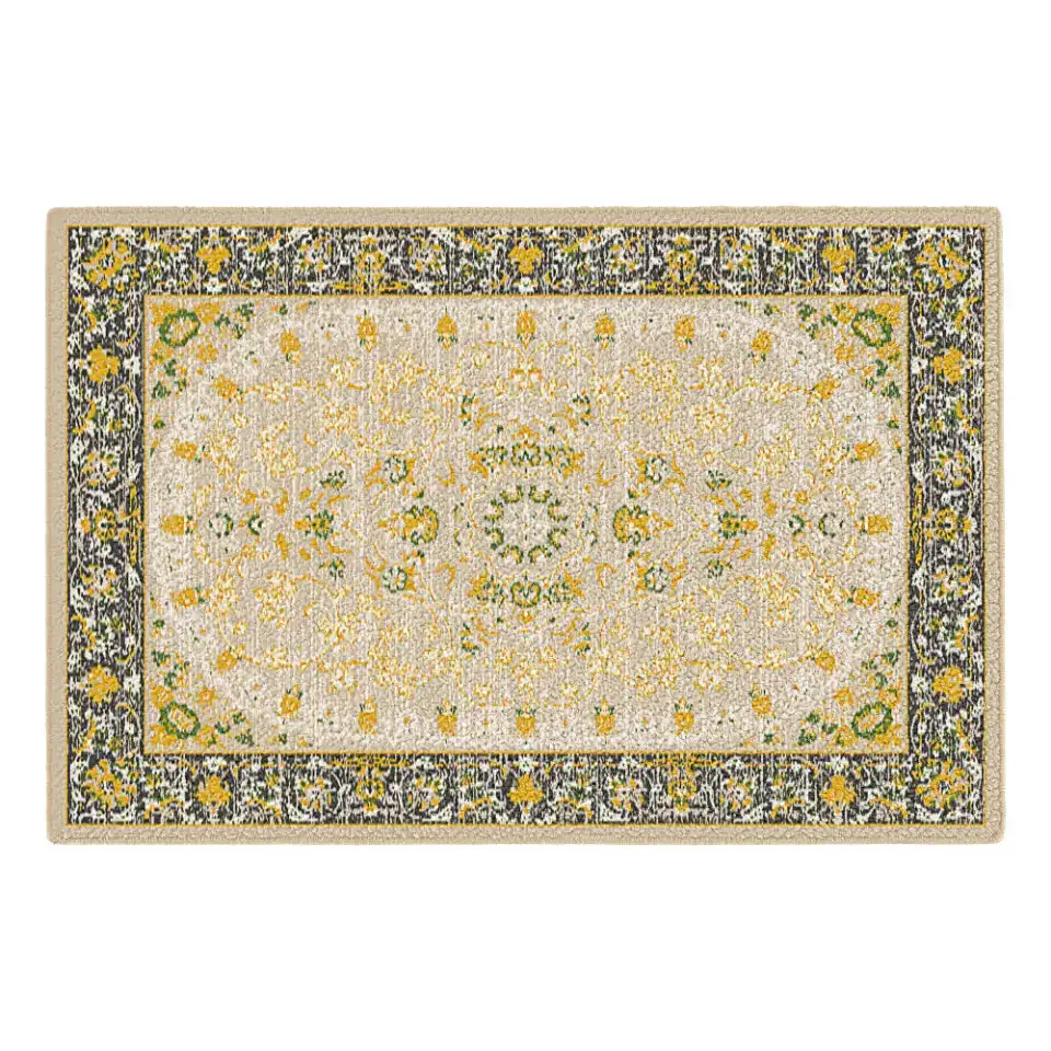 Traditional Floral Border Area Rug