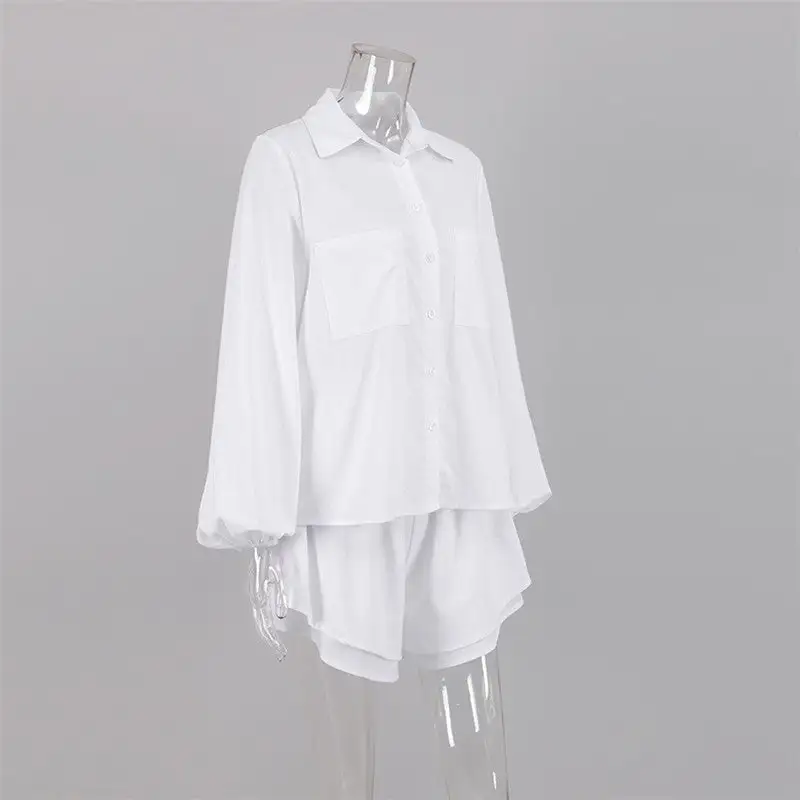 Ruffle Hem Top Shorts Set