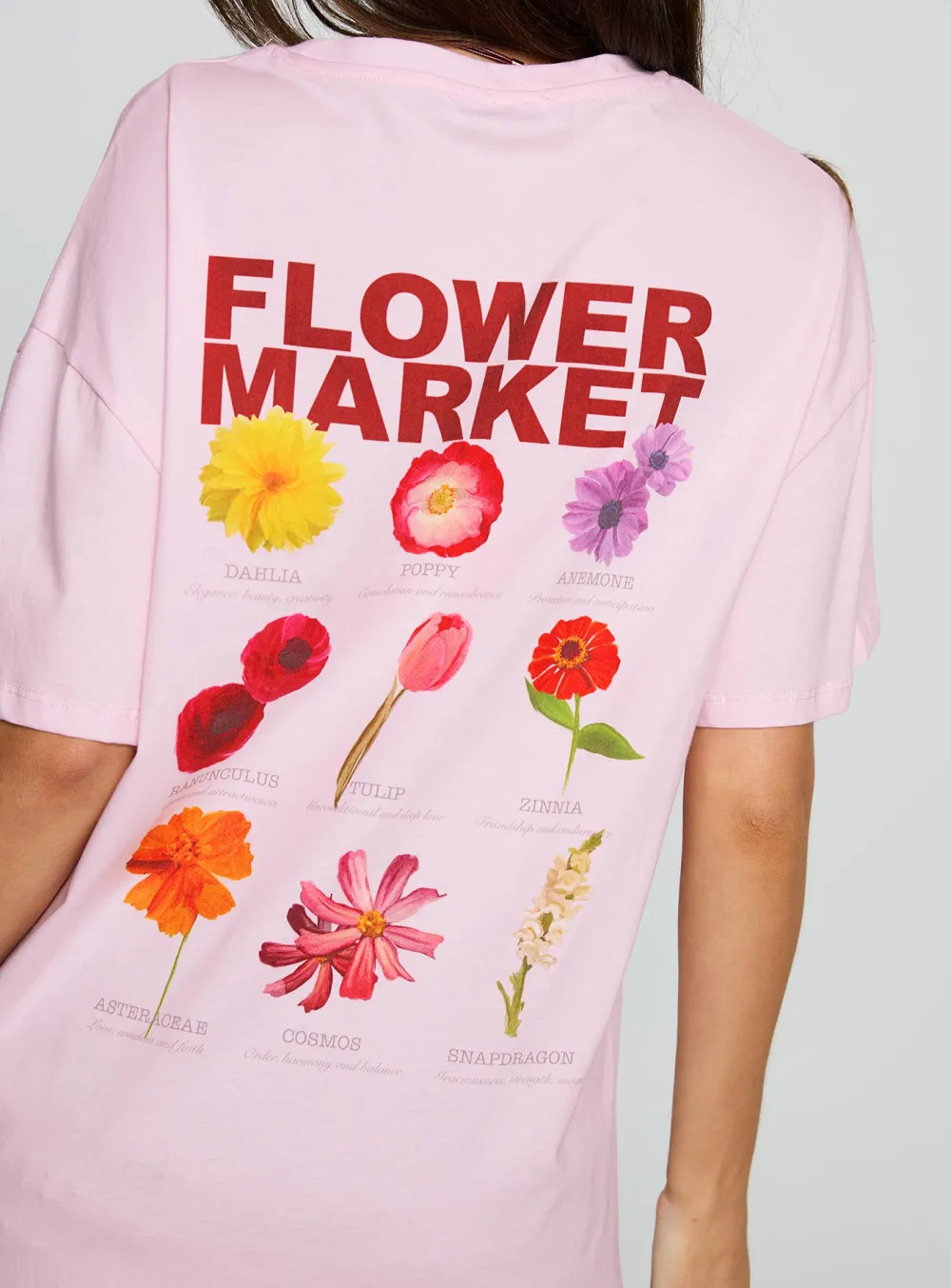 Flower Chart Oversized Graphic Tee