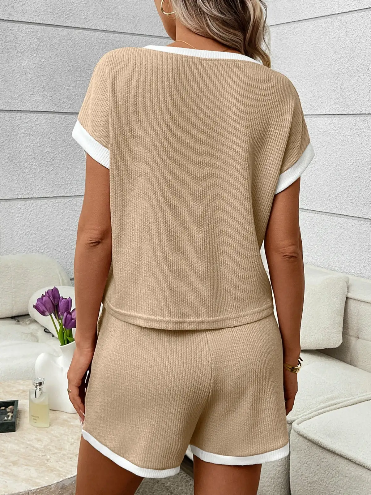 Relaxed Refined Pocketed Top and Shorts Matching Set