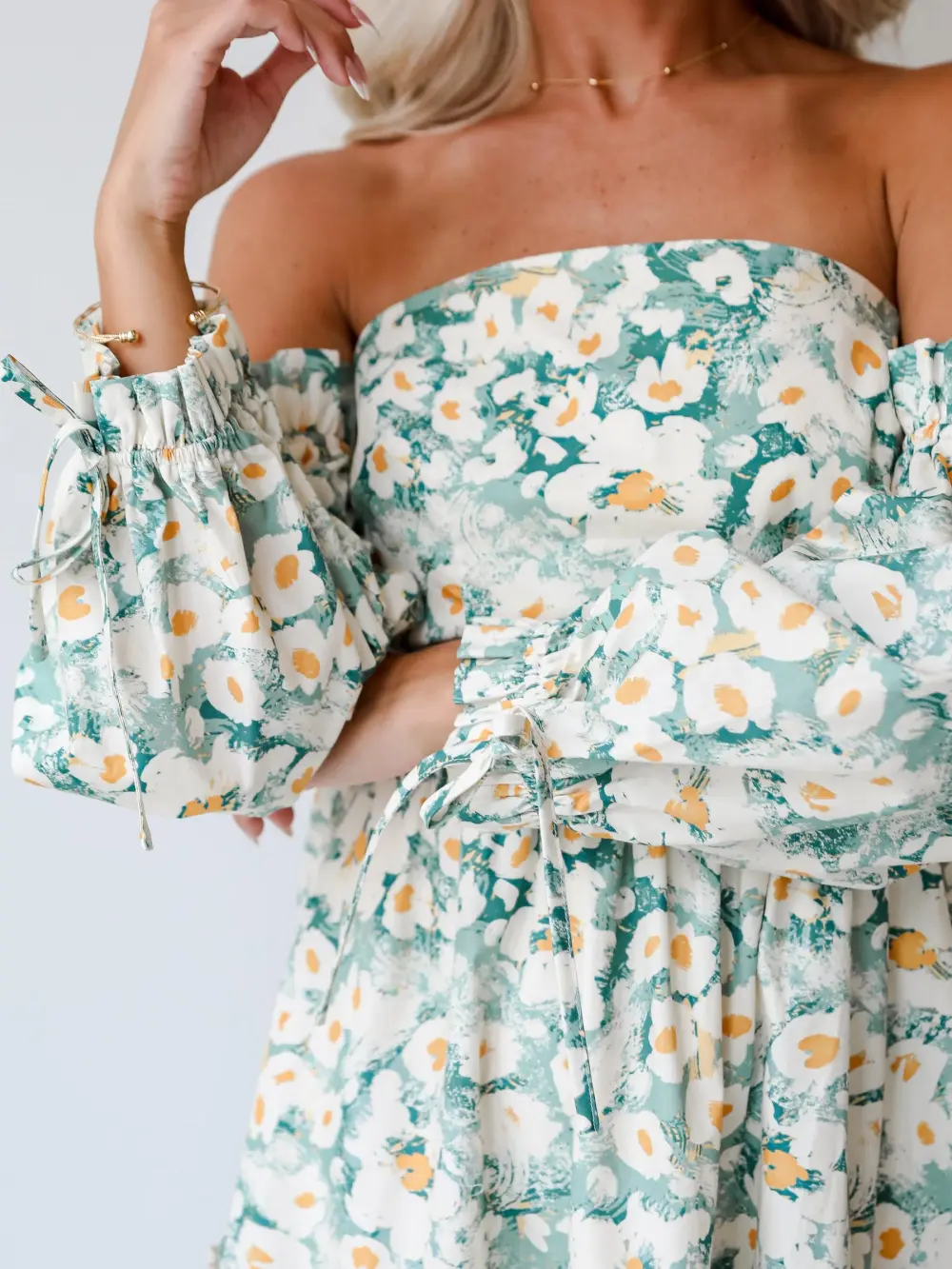 Floral Off-The-Shoulder Midi Dress