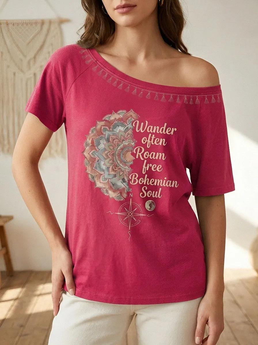 Bohemian Soul Mandala T-Shirt Casual