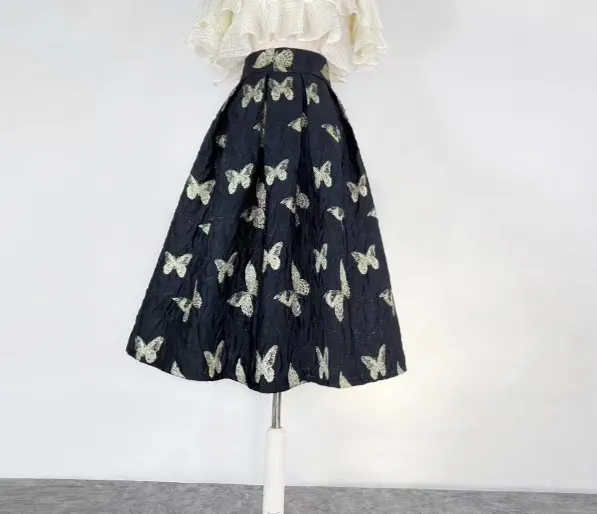 Practical Commuter Everyday Casual Embroidered Skirt