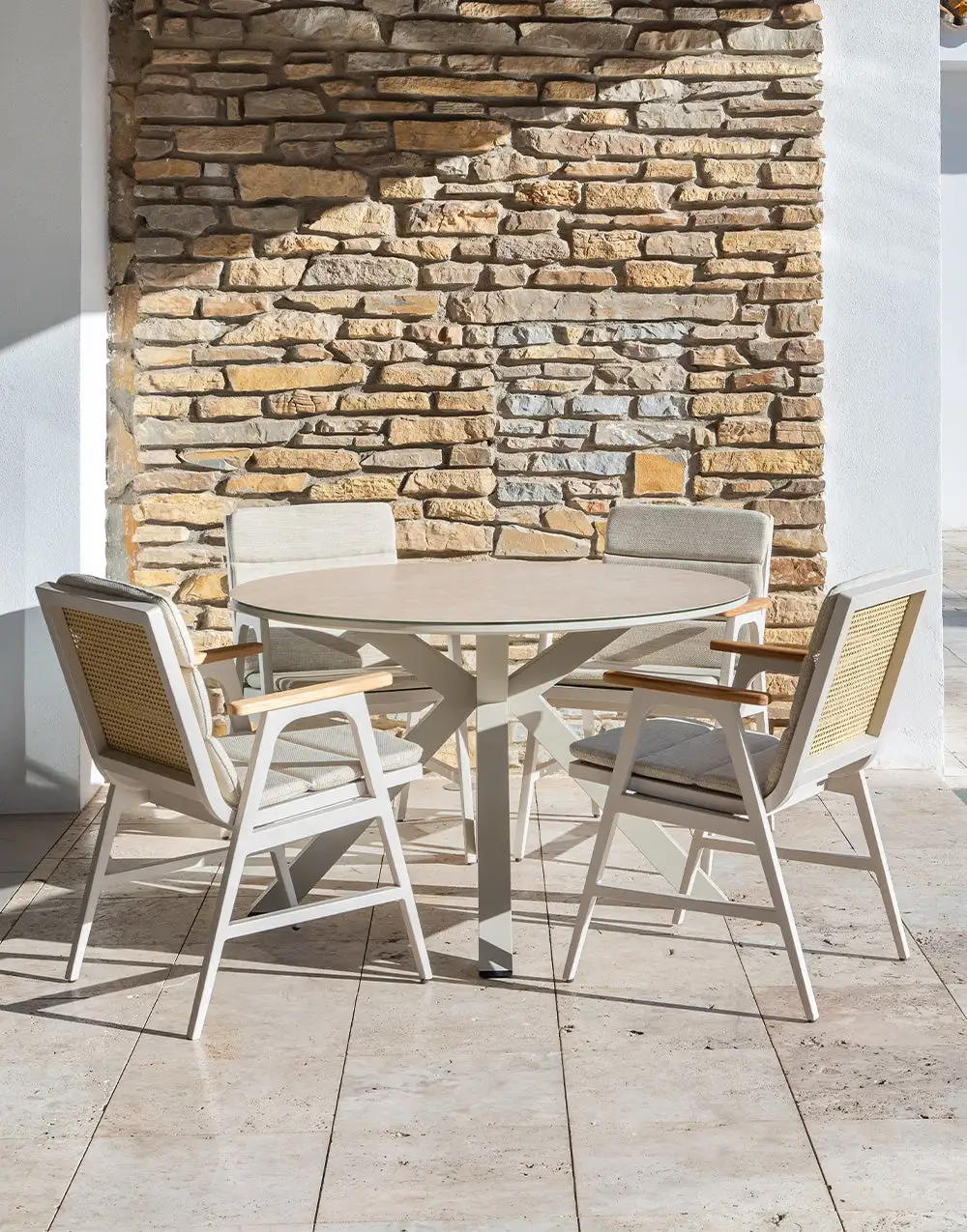 Round Ceramic Pedestal Table