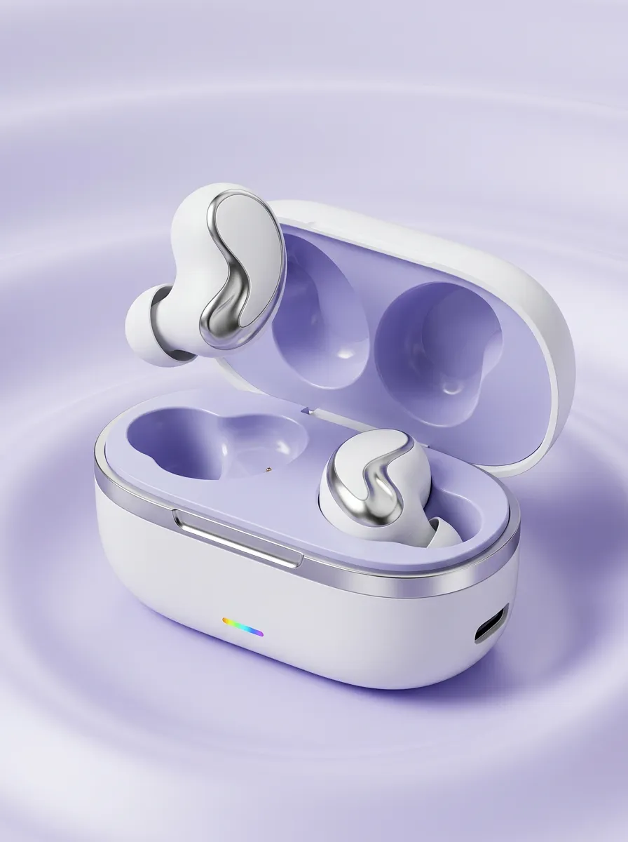 Compact Metallic Wireless Earbuds