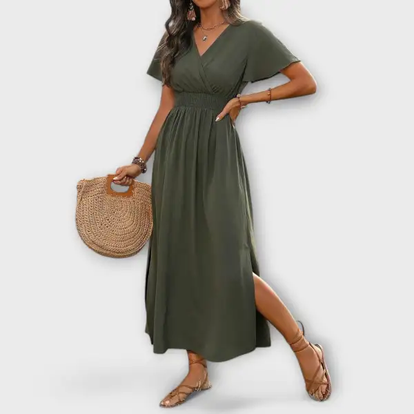 V-Neck Boho Casual Dress