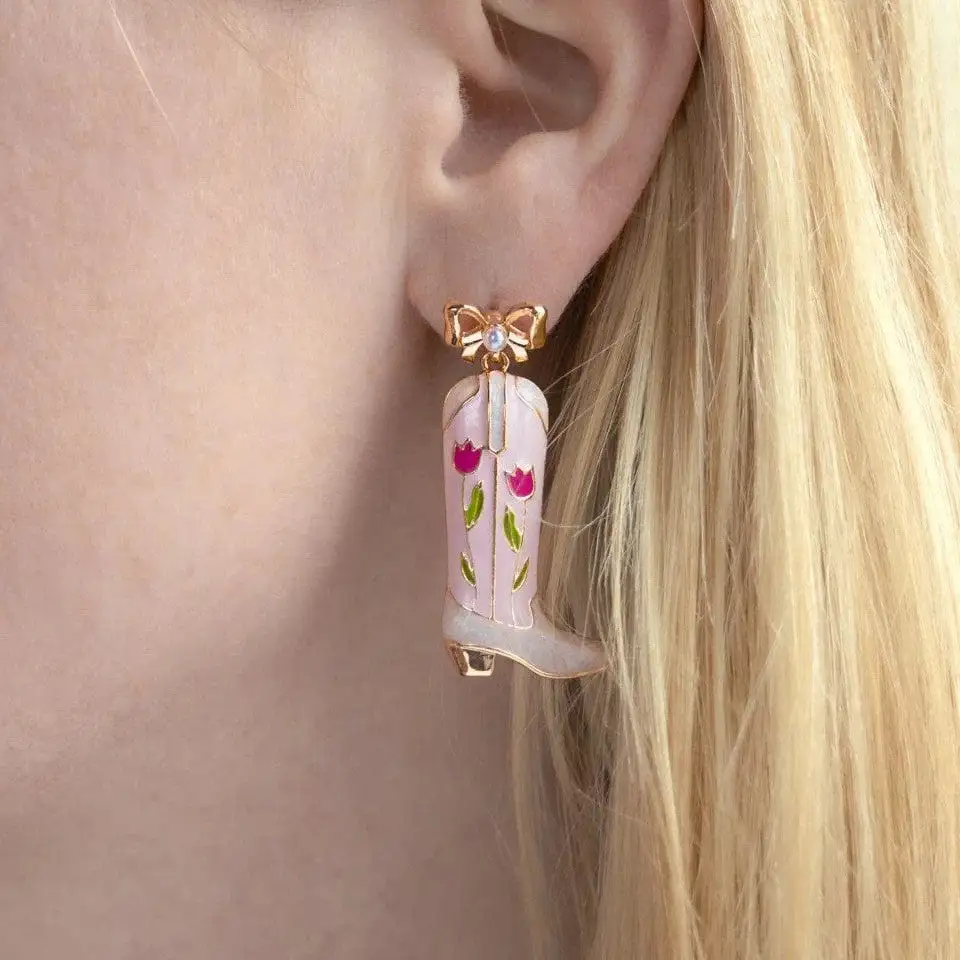 Western Floral Cowboy Boot arrings