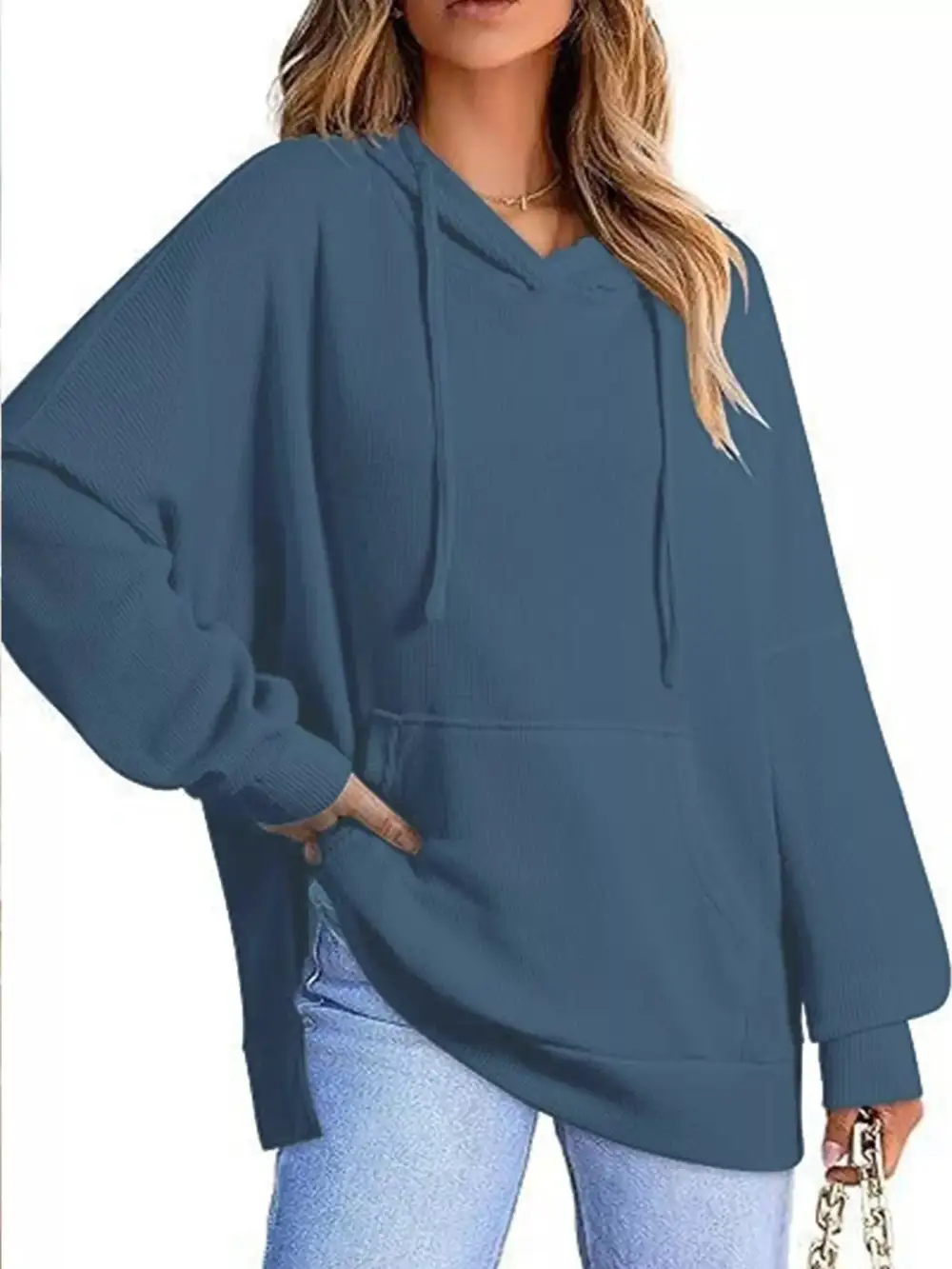Refined Drawstring Pocketed Oversized Hoodie