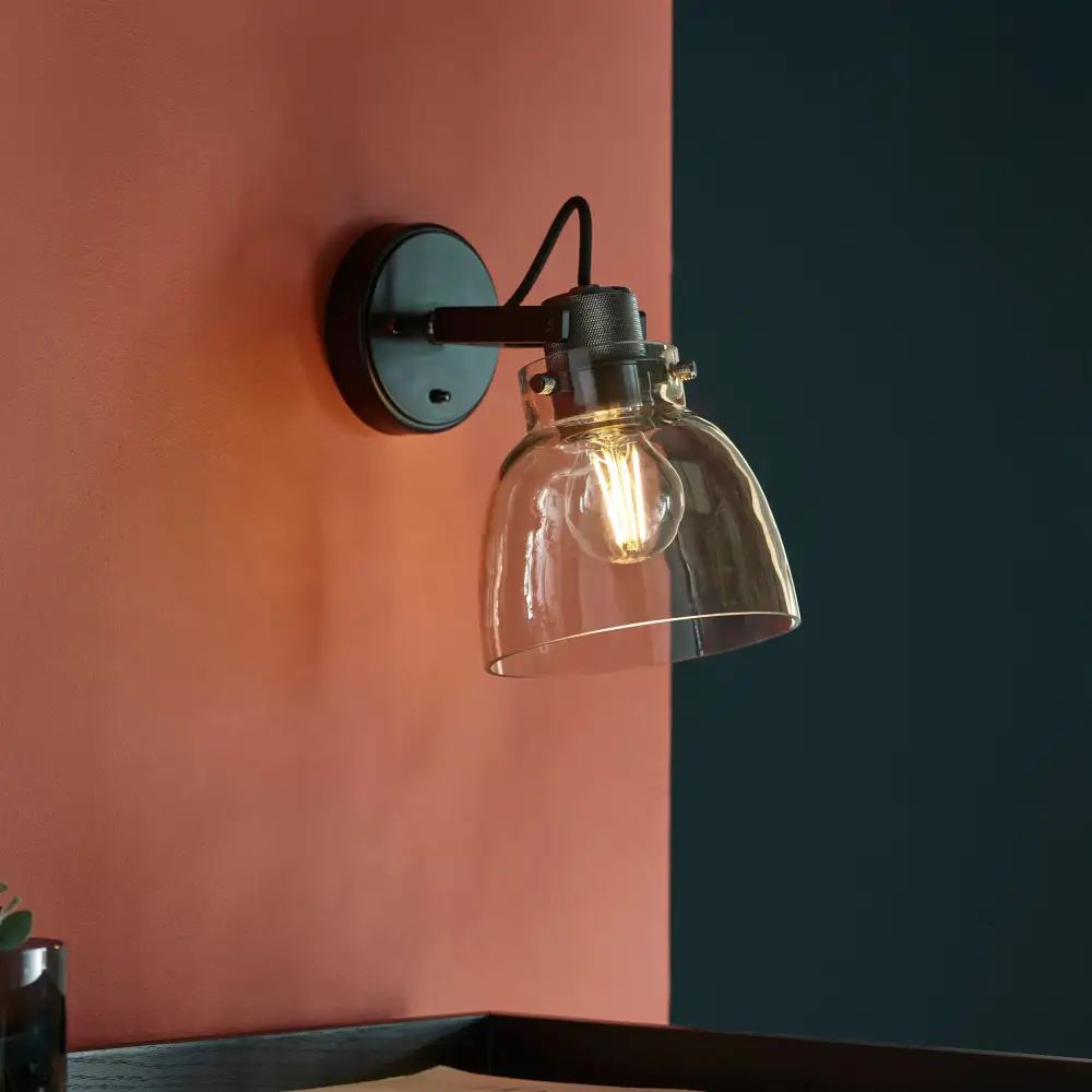 Everyday Glass Metal Adjustable Decorative Wall Light