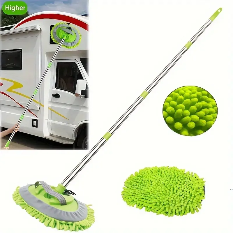 63-Inch Stainless Steel Long Handle Car Wash Mop
