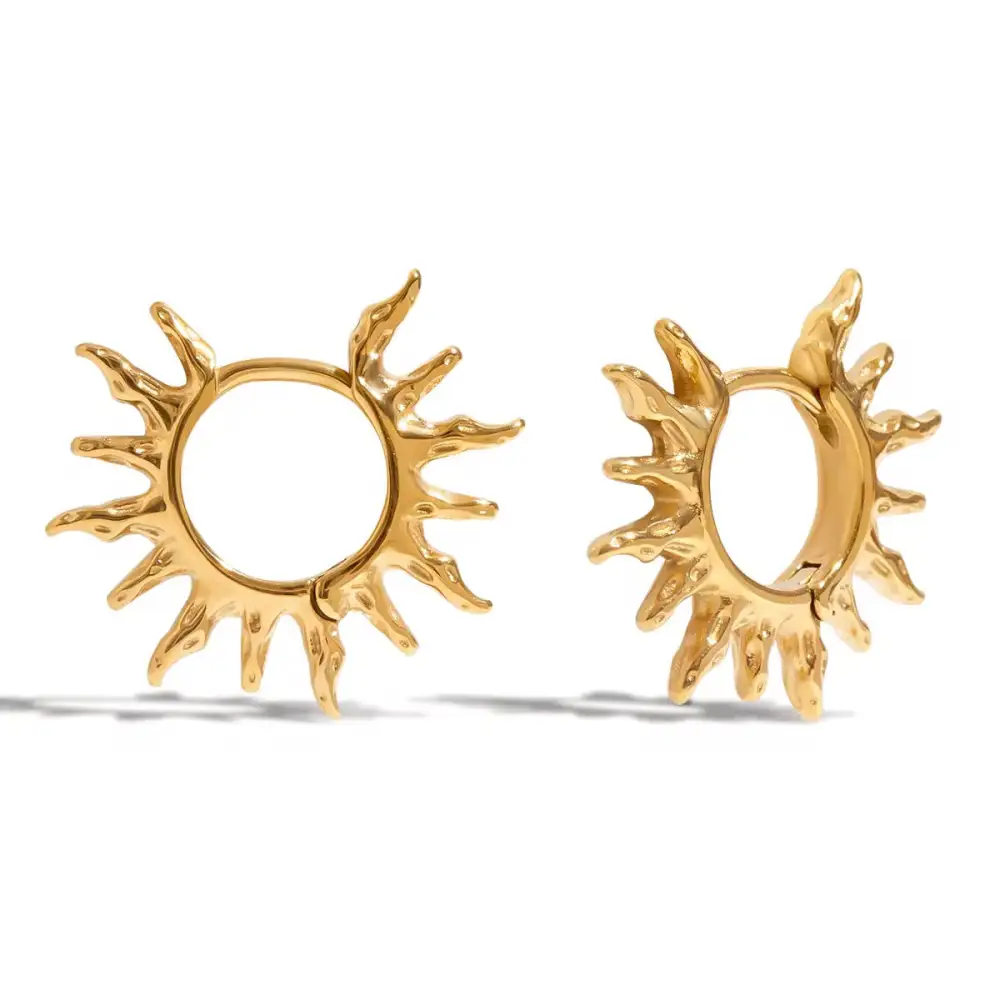 Sun Hoop Earrings