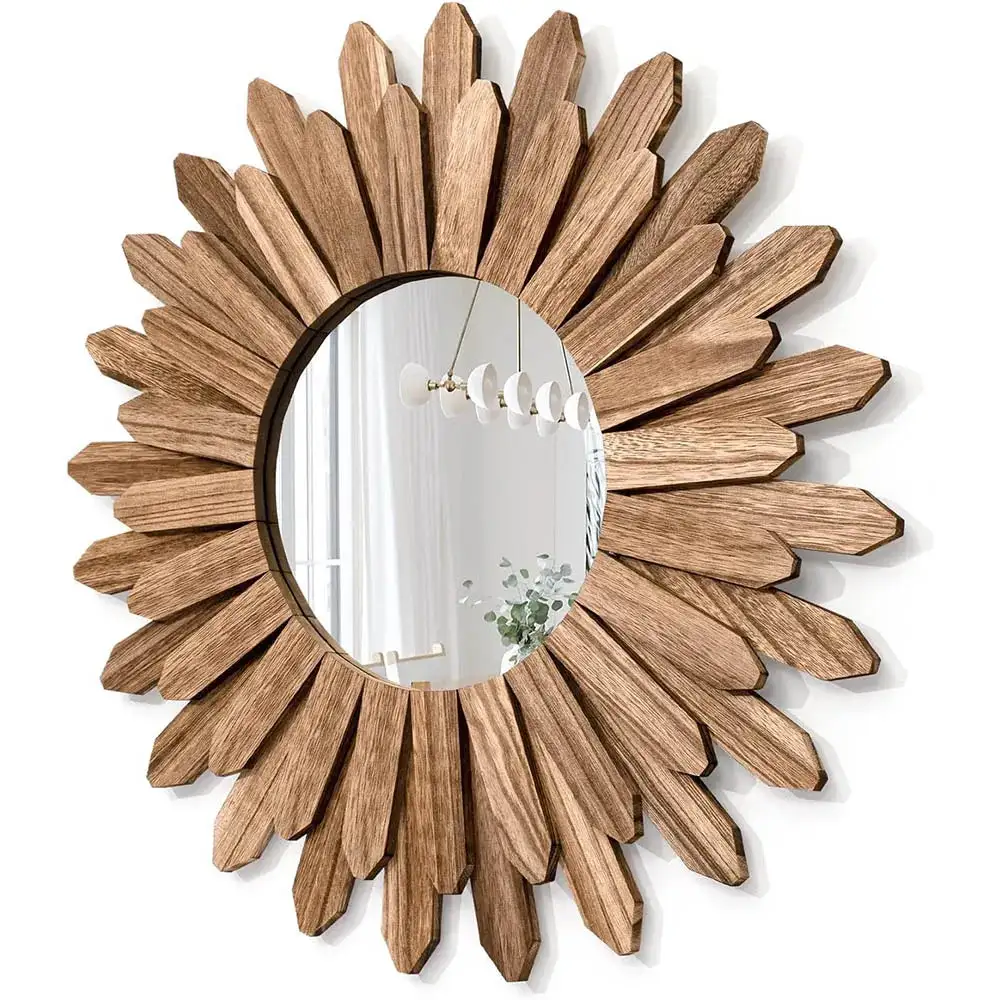 Boho Checked Patterned Decorative Wall Mirror