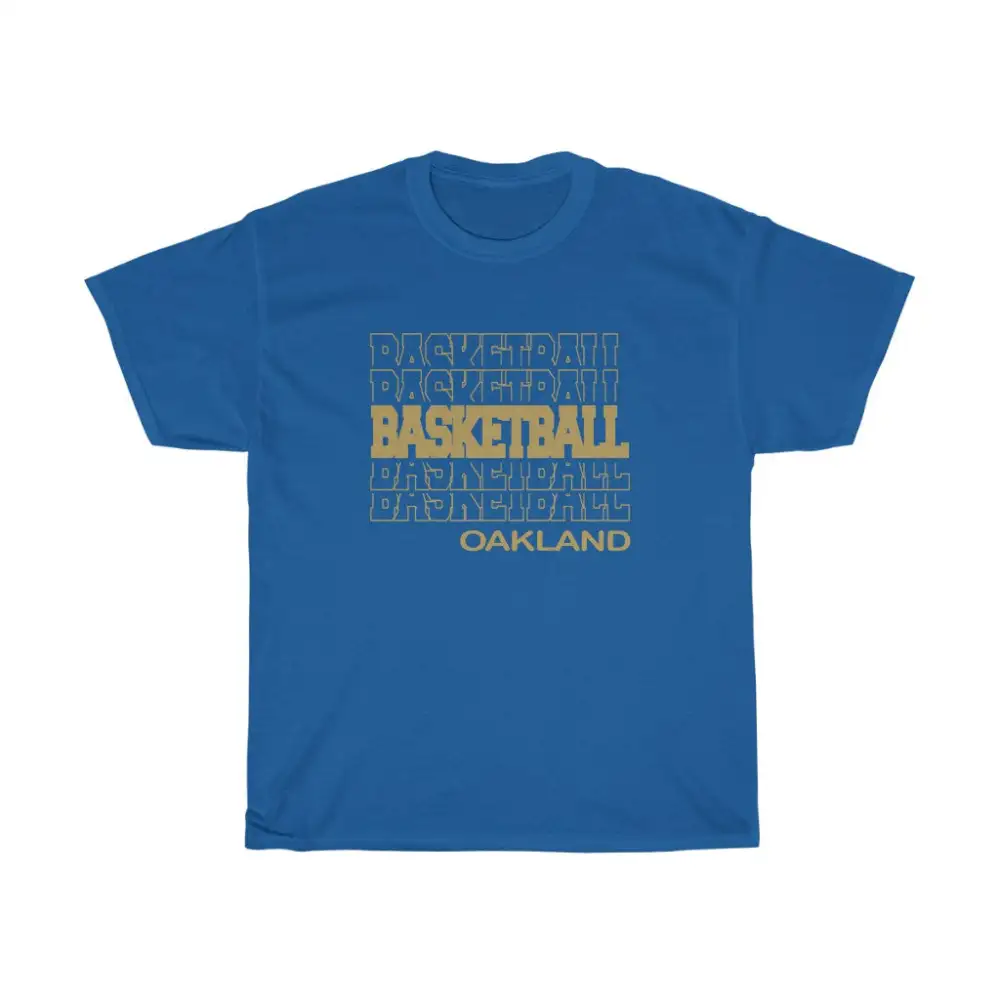 Basketball Oakland in Modern Stacked Lettering