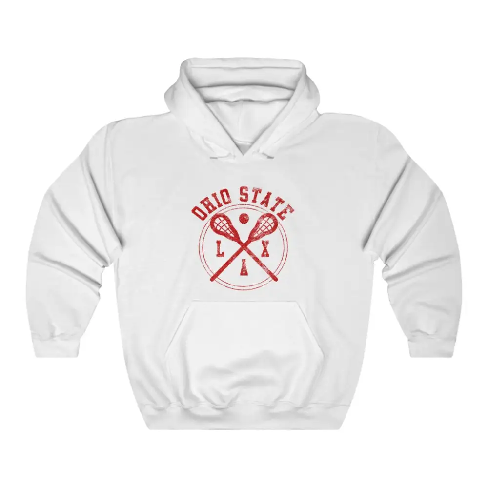 Vintage Badge Lacrosse Graphic Pullover Hoodie