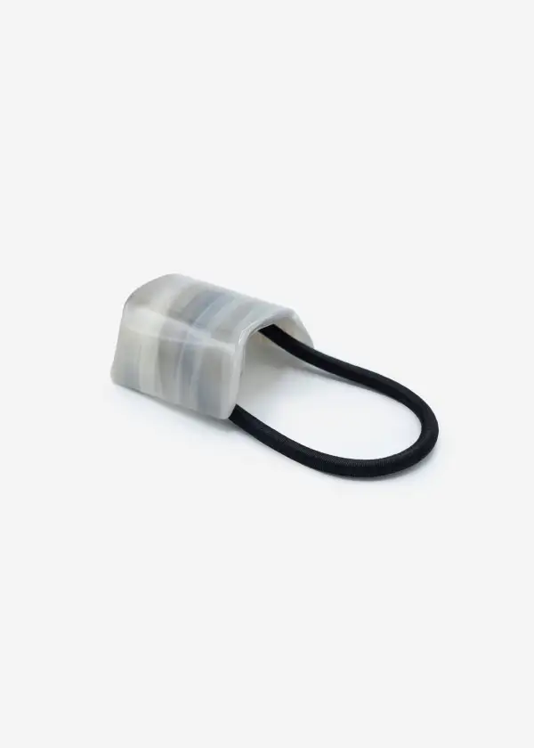 Grey Marbled Hair Tie