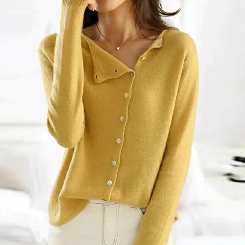 Relaxed Fit Winter Button Front Cardigan