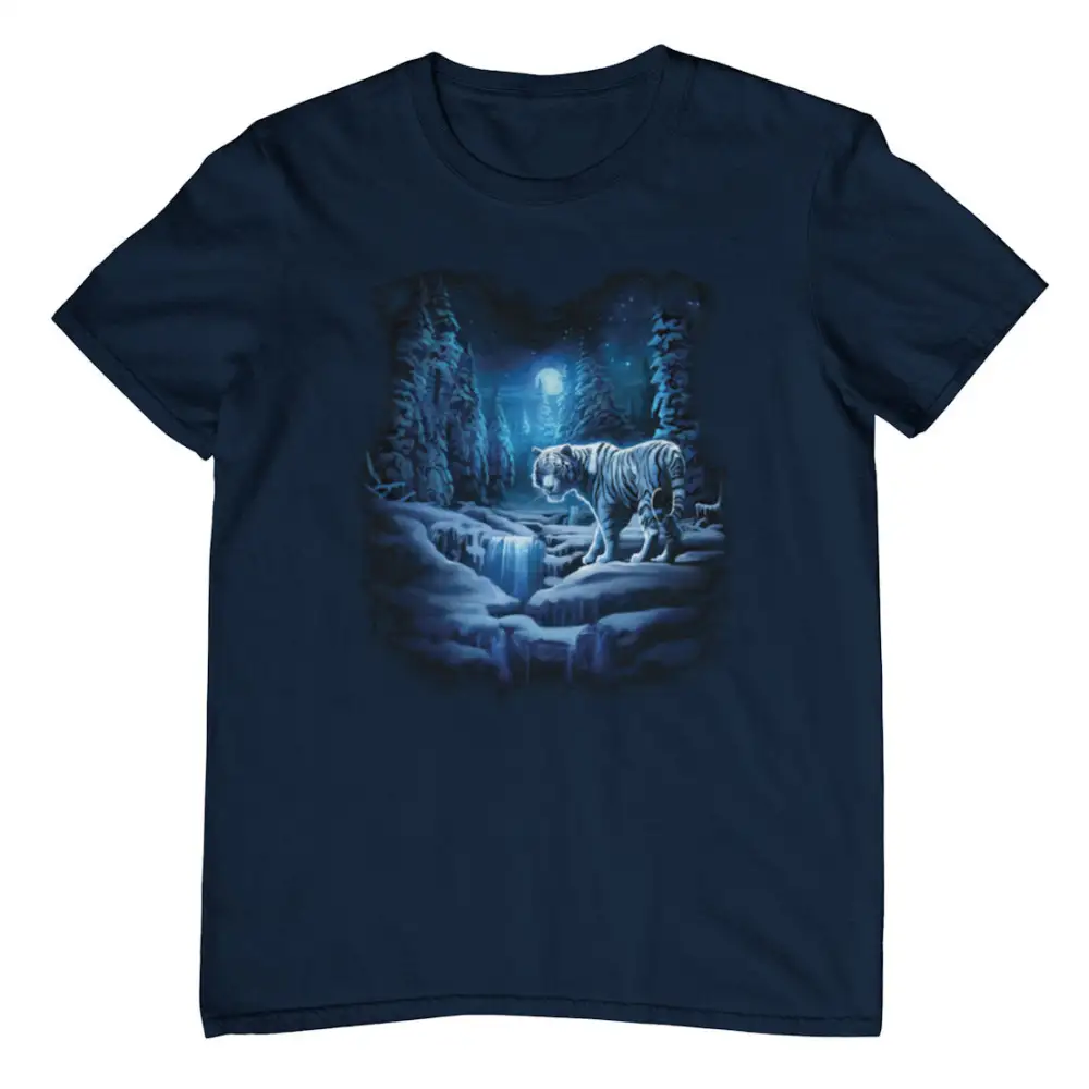 White Tiger Graphic Cotton T-Shirt