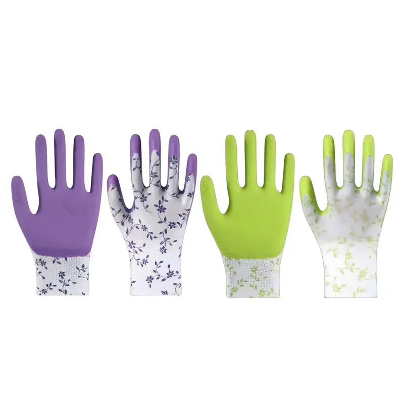 Floral Pattern Garden Work Gloves