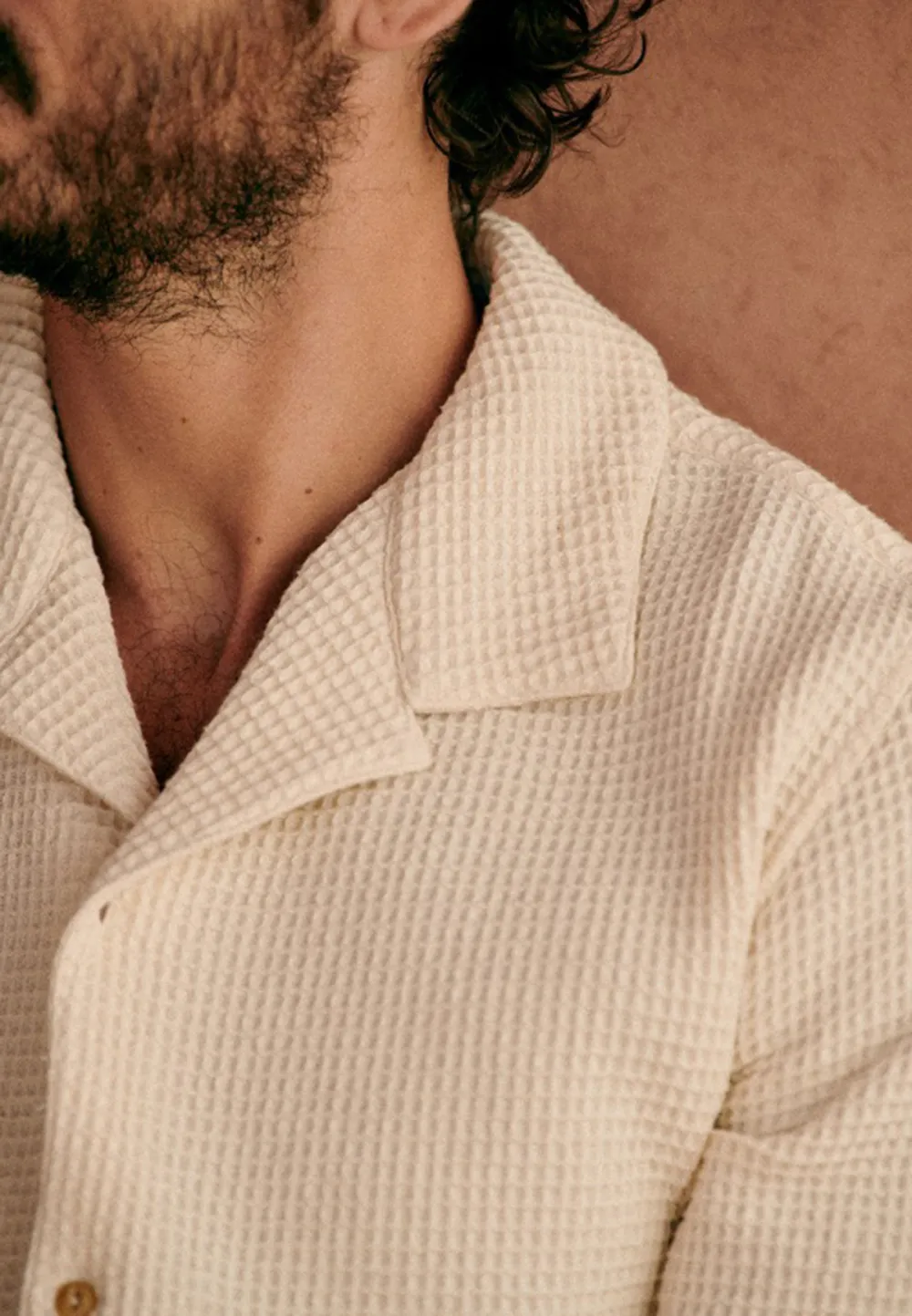 Rust Red Seersucker Textured Short Sleeve Shirt