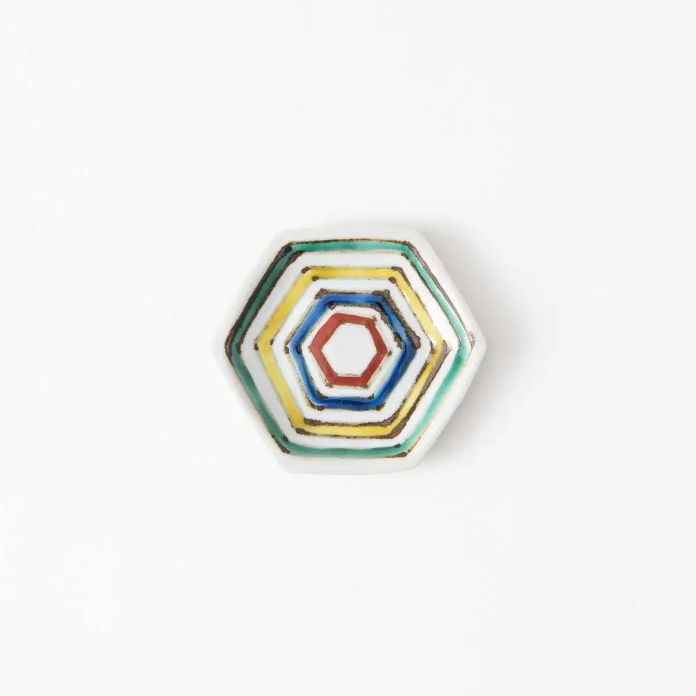 Geometric Hand-Painted Sauce Plate