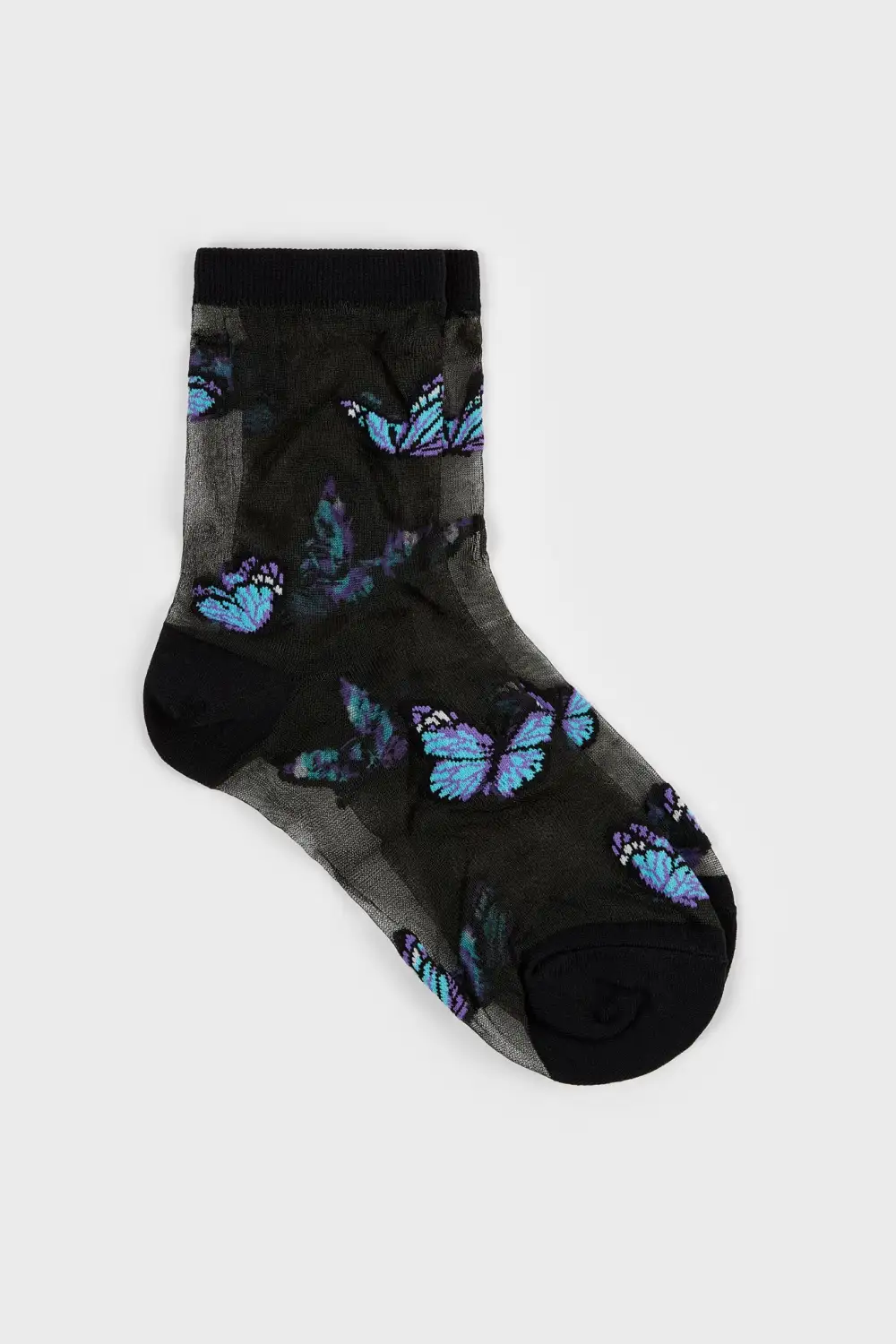 Classic Bold Butterfly Sheer Socks
