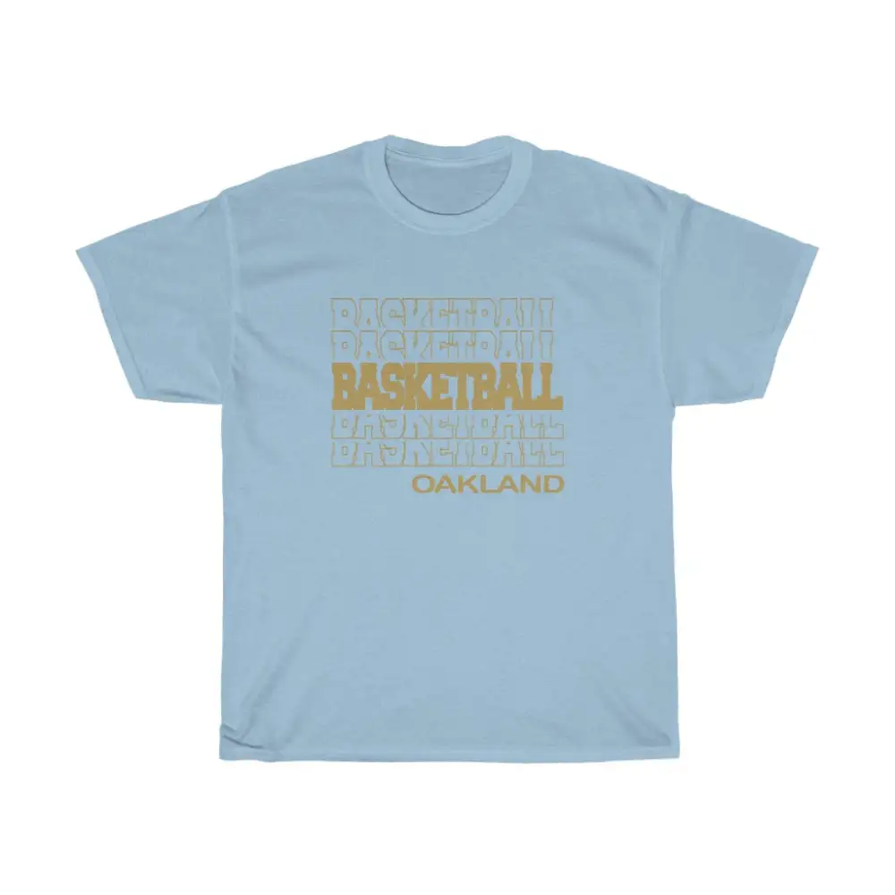 Basketball Oakland in Modern Stacked Lettering
