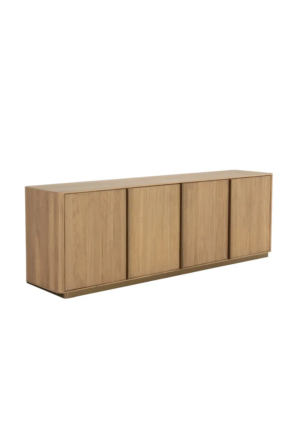 Refined Oak Four-Door Sideboard