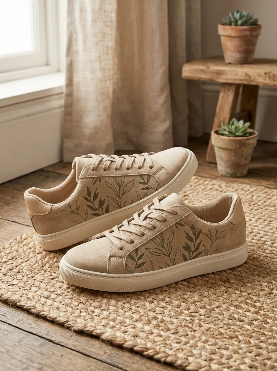 Women's Weekend Botanical Nature Lover Leaf Skate Shoes