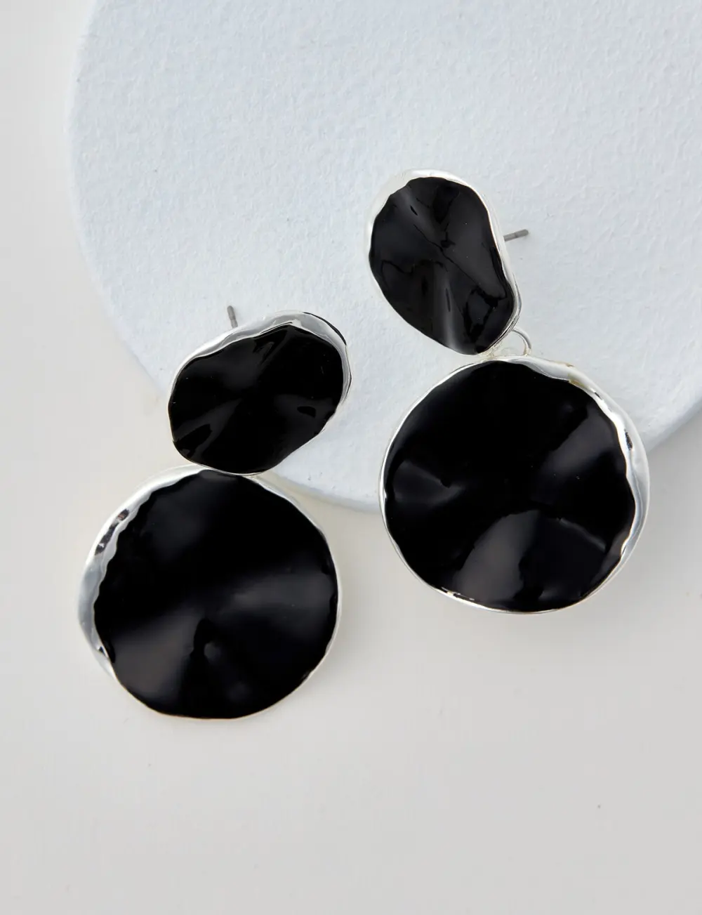 Simple High-End Niche Design Black Earrings