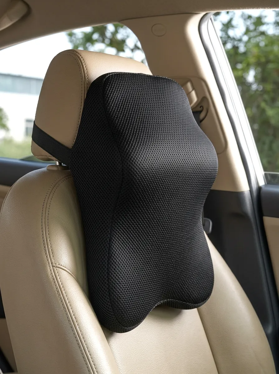 Headrest Mesh Ergonomic-Look Car Headrest Support Pillow