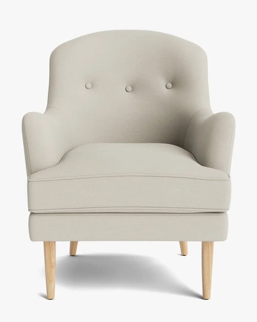 Tufted Wood Lounge Chair