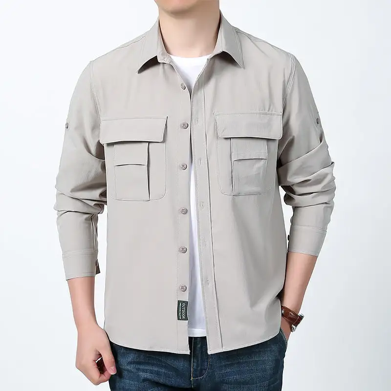 Men's Multifunctional Outdoor Shirt With Pockets