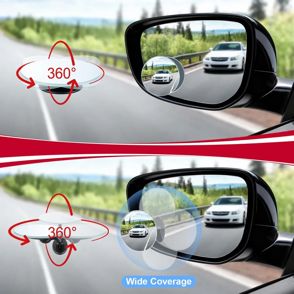 Frameless Blind Spot Mirror Set