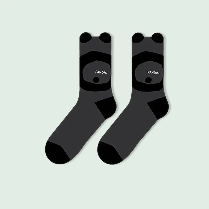 Playful Cat Floral Crew Socks