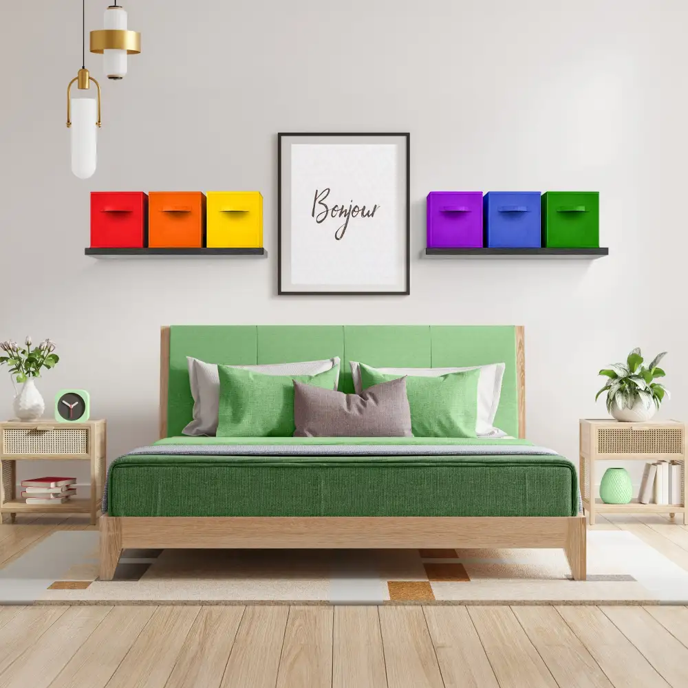 Cube Storage Bins Pack Multicolored Set