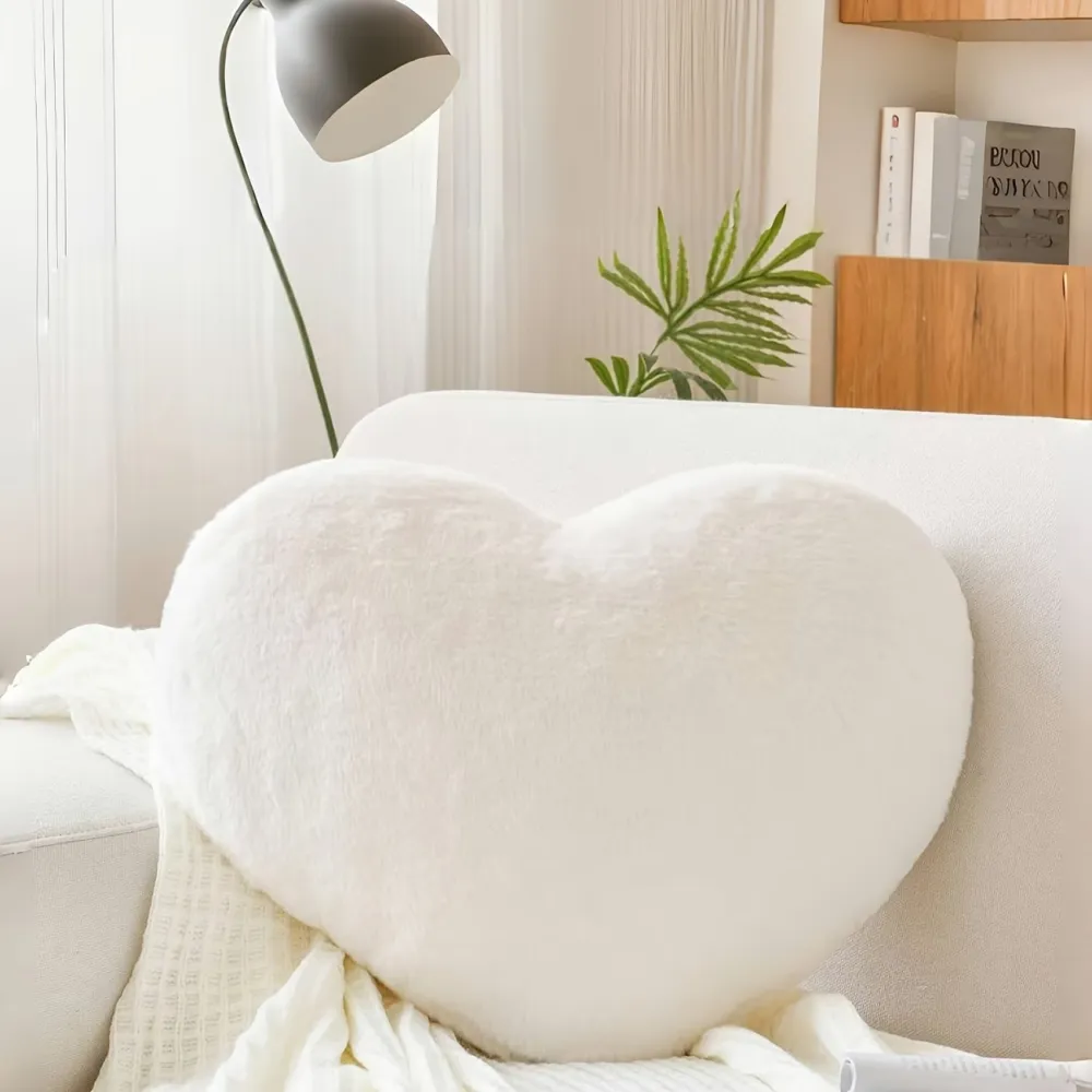 Soft Heart Plush Pillow