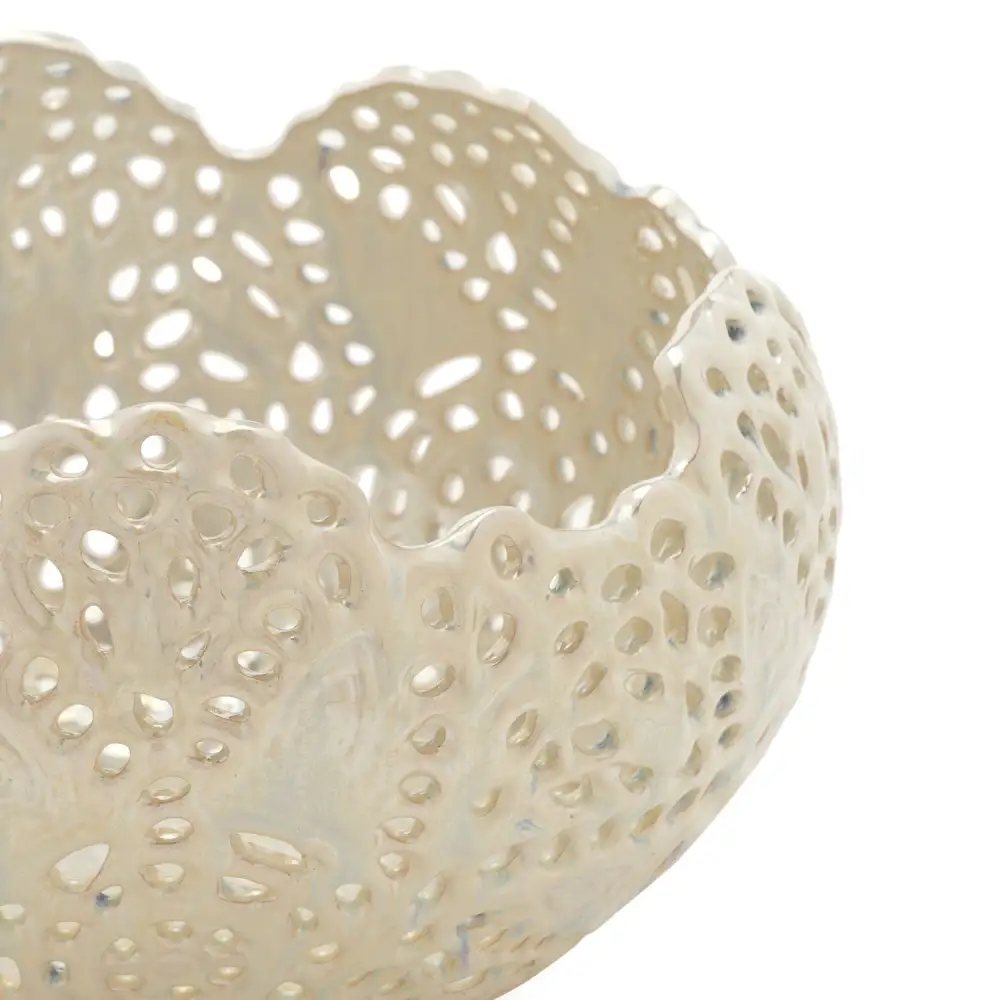 White Lattice Ceramic Vase