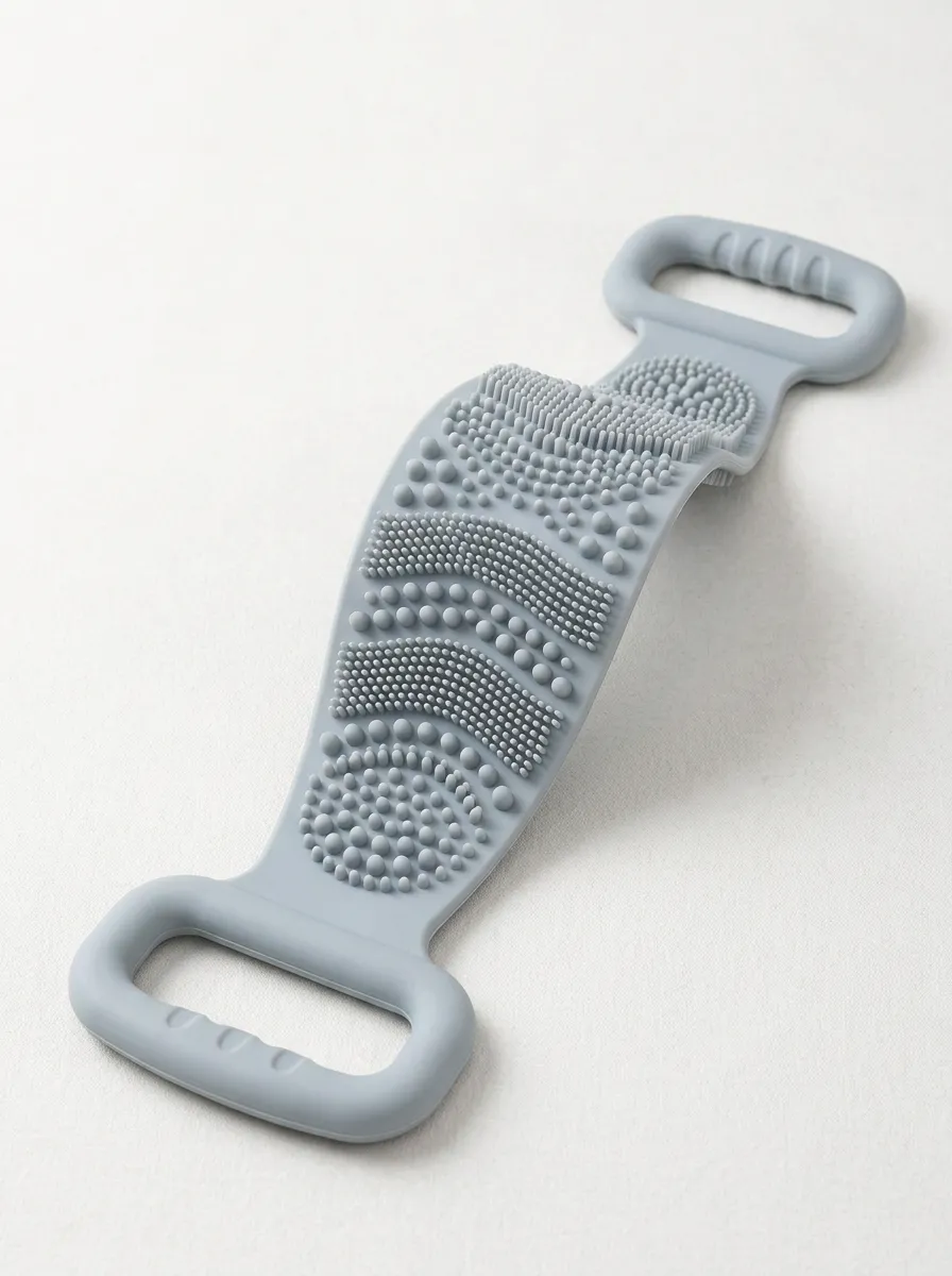 Long-Handle Silicone Back Scrubber Belt