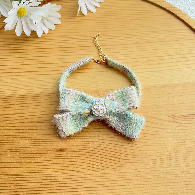 Floral Accent Pet Tie Collar