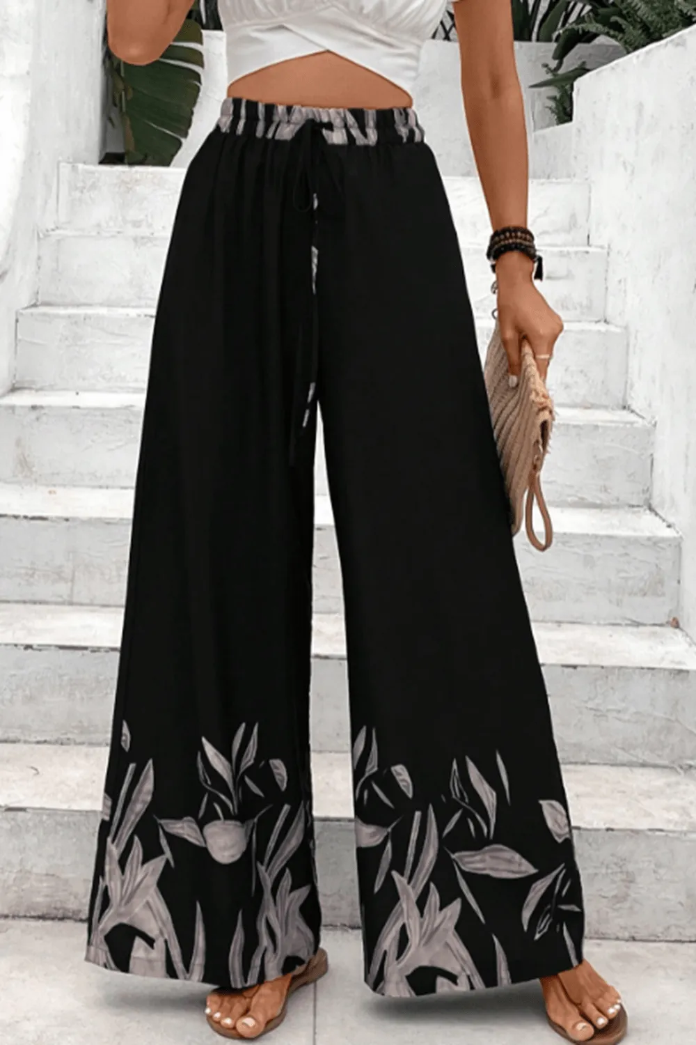 High Waist Drawstring Pants