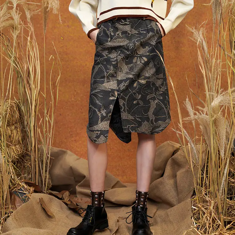 Refined City Everyday Casual Polyester Skirt