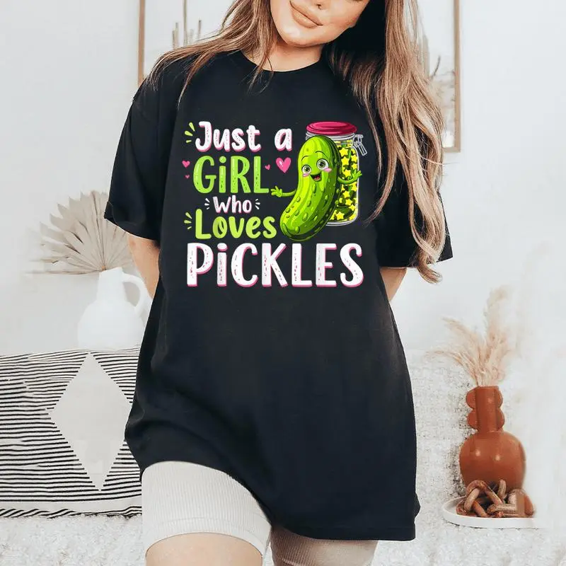 Just A Girl Who Loves Pickles Toddler Pickle Costume Women's Oversized Comfort T-Shirt