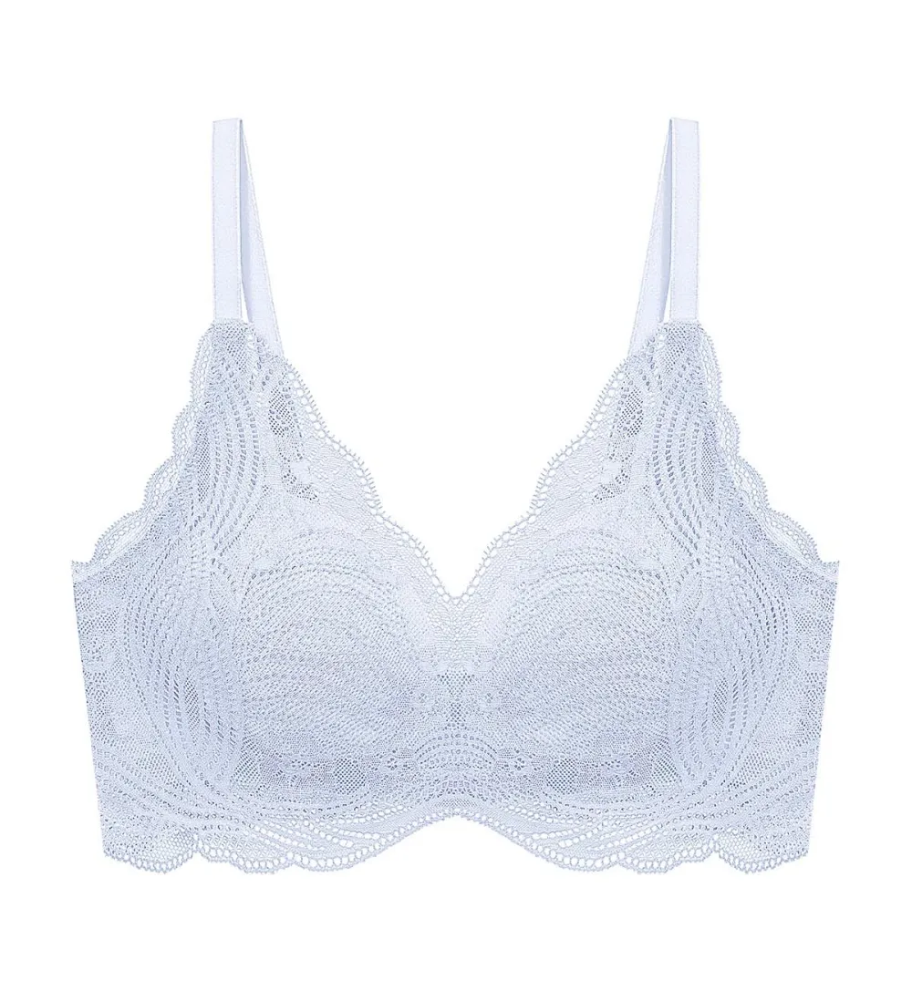 Women's Non-Wired Padded Lace Seamless Breathable Bra