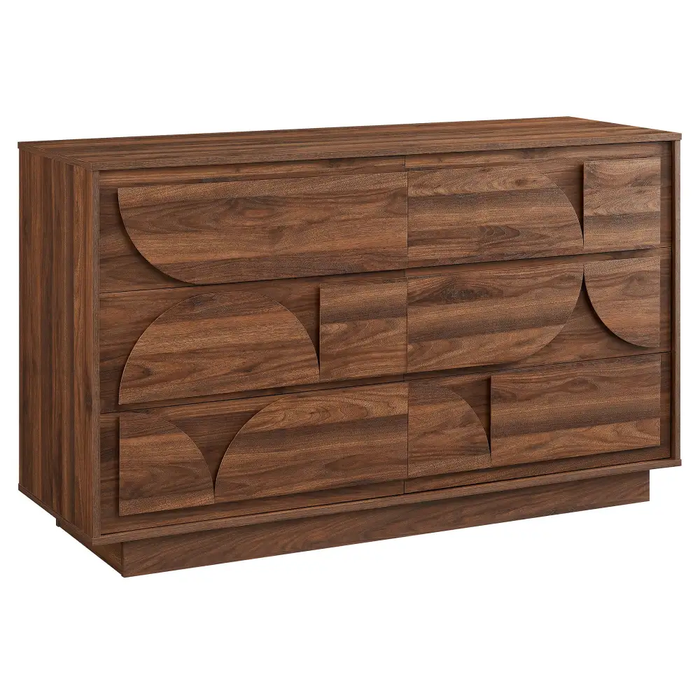 Geometric Six Drawer Dresser