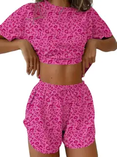 Refined Drawstring Tee and Shorts Matching Set